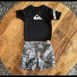 quicksilver short & shirt
